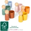 Gobelets de tri Montessori avec figurines - Small Foot company