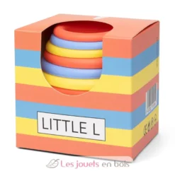 Gobelets gigognes en silicone rouge, bleu et jaune - Little L