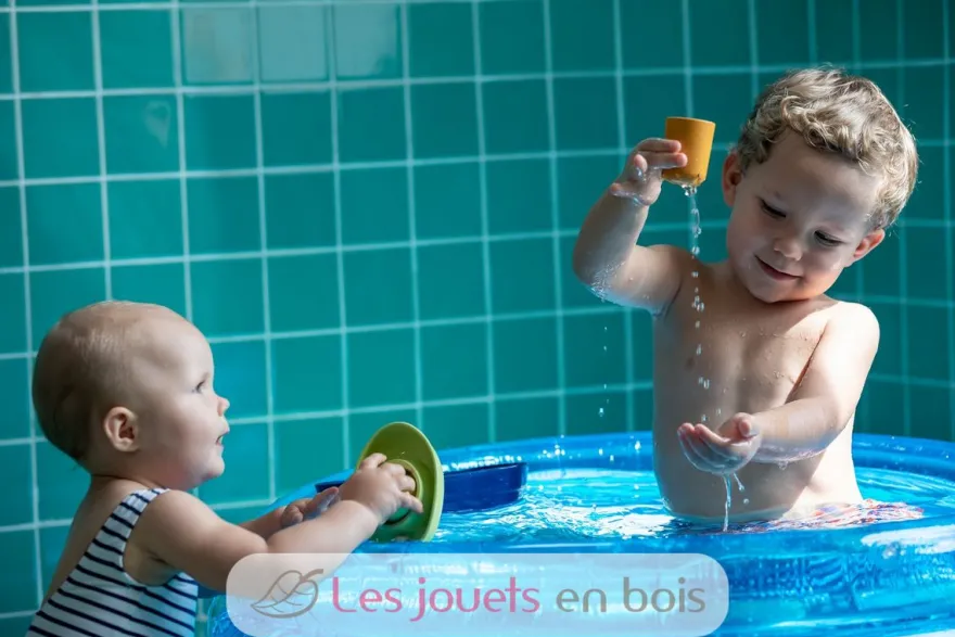 Grand bateau modulable bleu 21 cm - Plan Toys