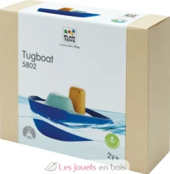 Grand bateau modulable bleu 21 cm - Plan Toys
