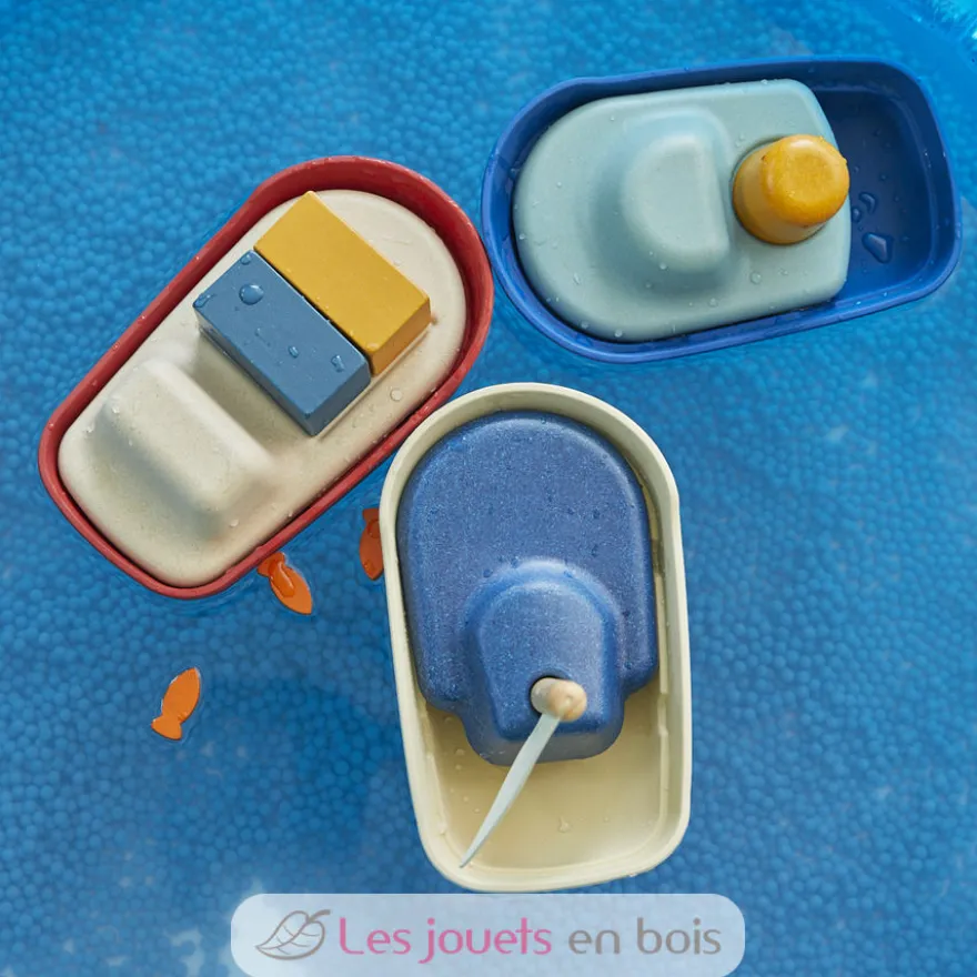 Grand bateau modulable bleu 21 cm - Plan Toys