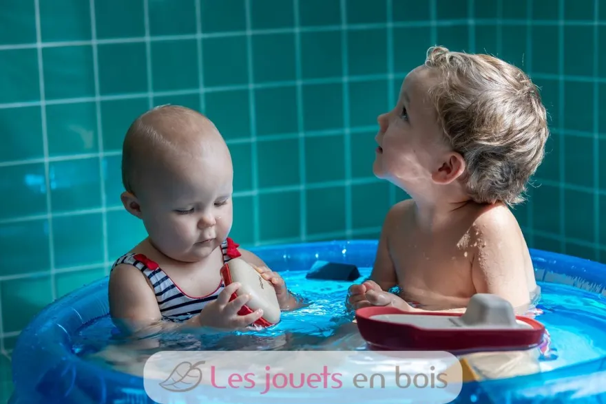 Grand bateau modulable rouge 21 cm - Plan Toys