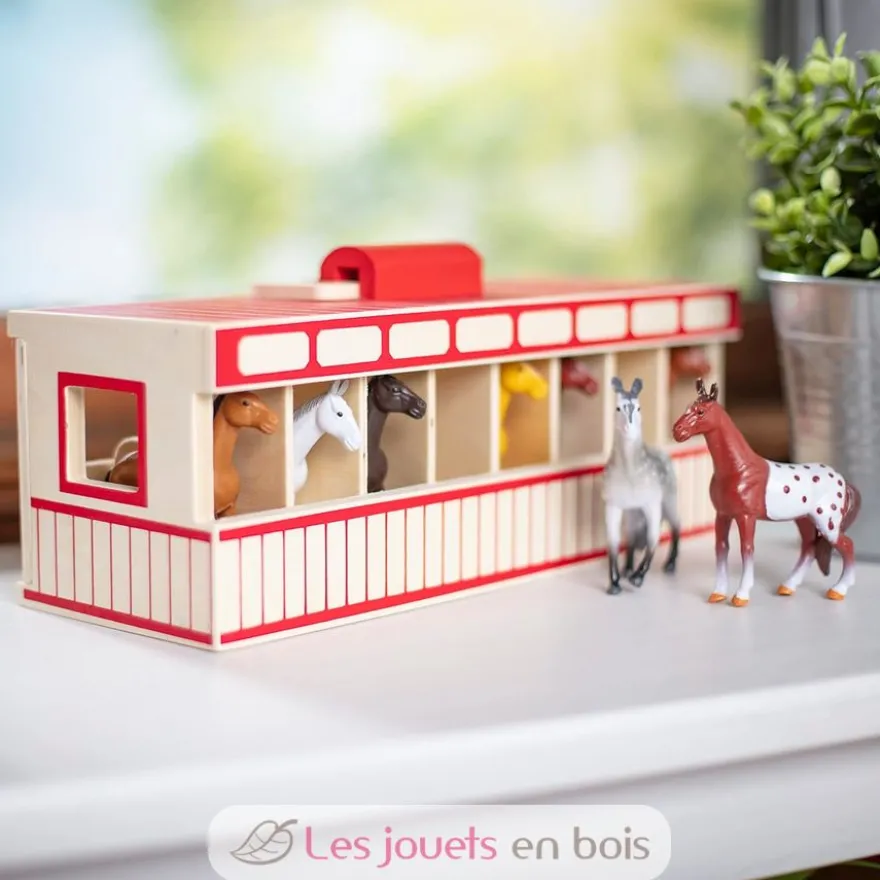 Grand box à chevaux transportable - Melissa & Doug
