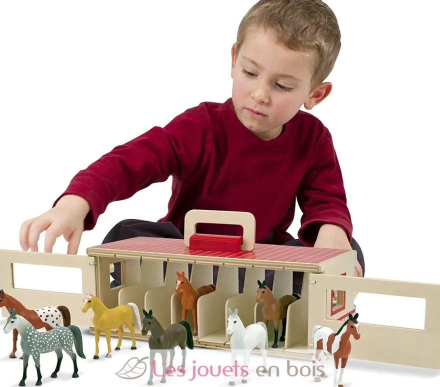Grand box à chevaux transportable - Melissa & Doug