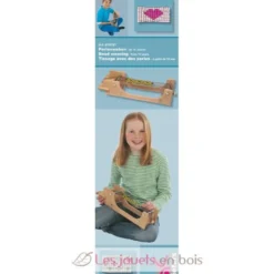 Grand cadre de tissage avec perles - Dieters Holzspielzeug
