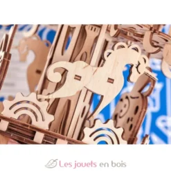 Grand Carrousel animé - Puzzle 3D mécanique en bois - Mr. Playwood