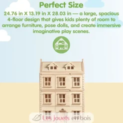 Grande maison de poupées Victorienne en bois sur 4 niveaux - Plan Toys