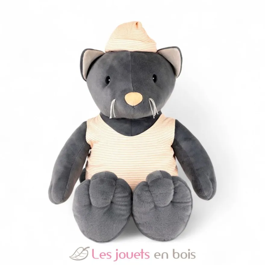 Grande peluche Malo le chat gris 60 cm - Egmont Toys