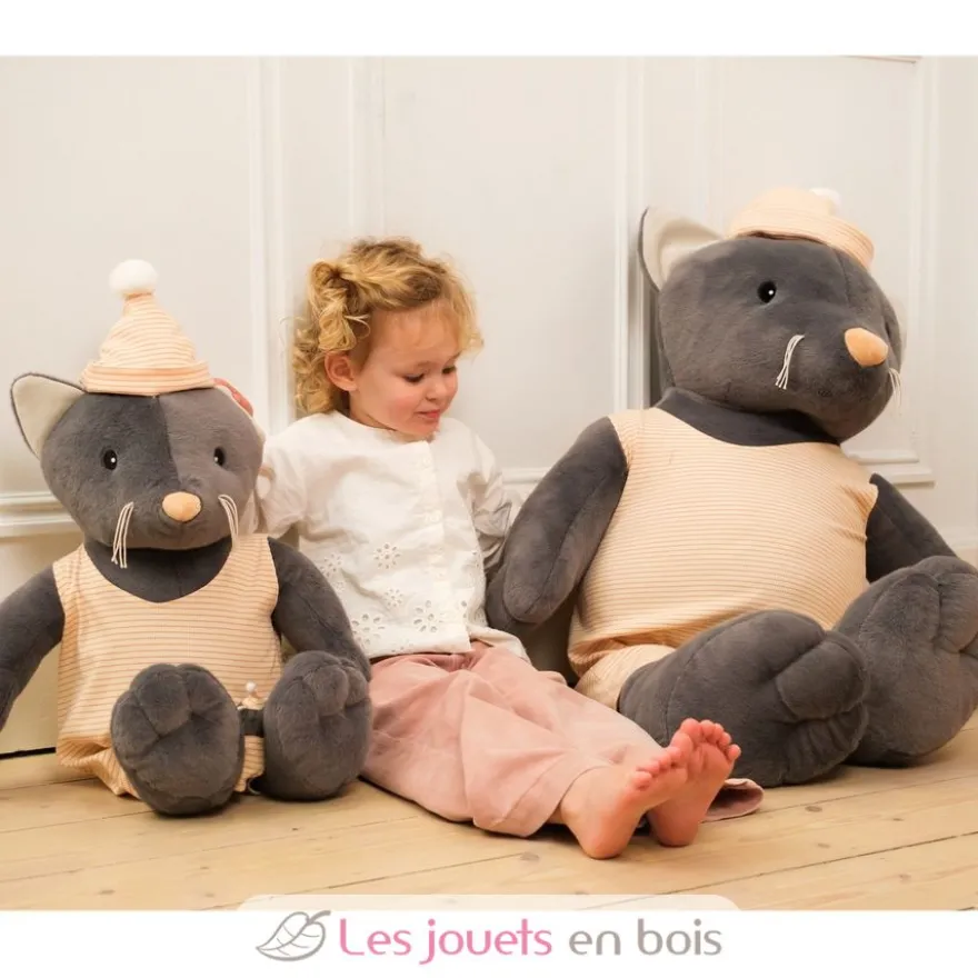 Grande peluche Malo le chat gris 60 cm - Egmont Toys