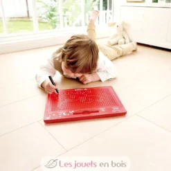 Grande tablette magnétique rouge - Plastique et métal - Hape