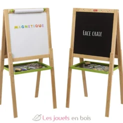 Grand tableau à dessin multifonctions en bois - Jeujura