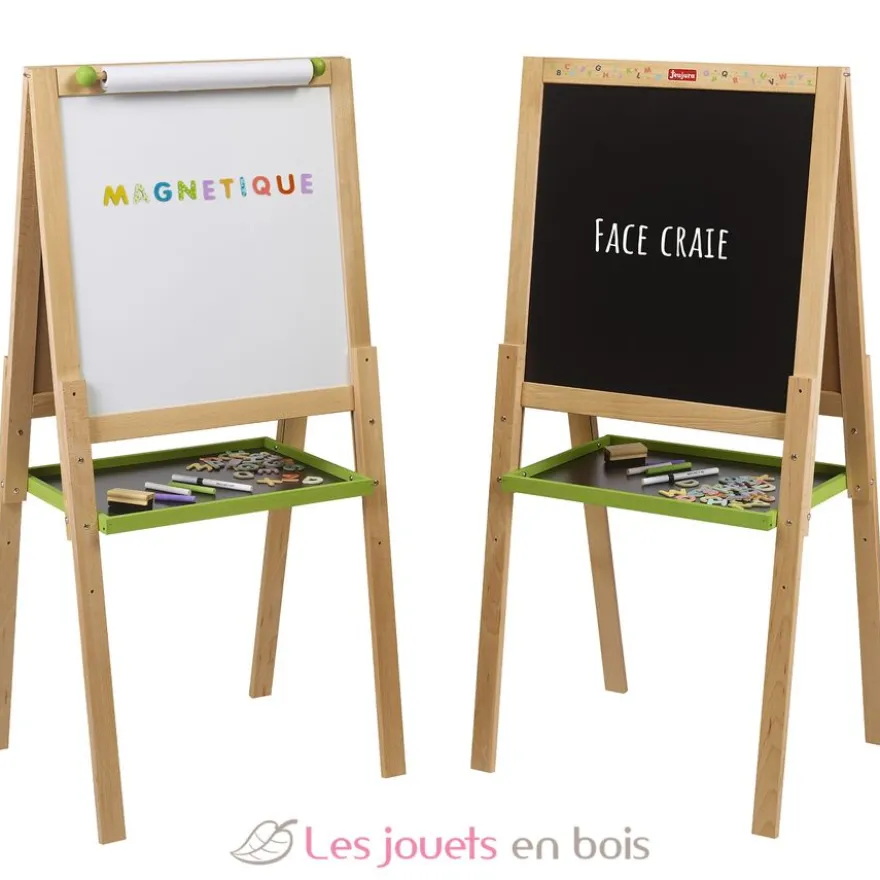 Grand tableau à dessin multifonctions en bois - Jeujura