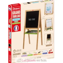 Grand tableau à dessin multifonctions en bois - Jeujura