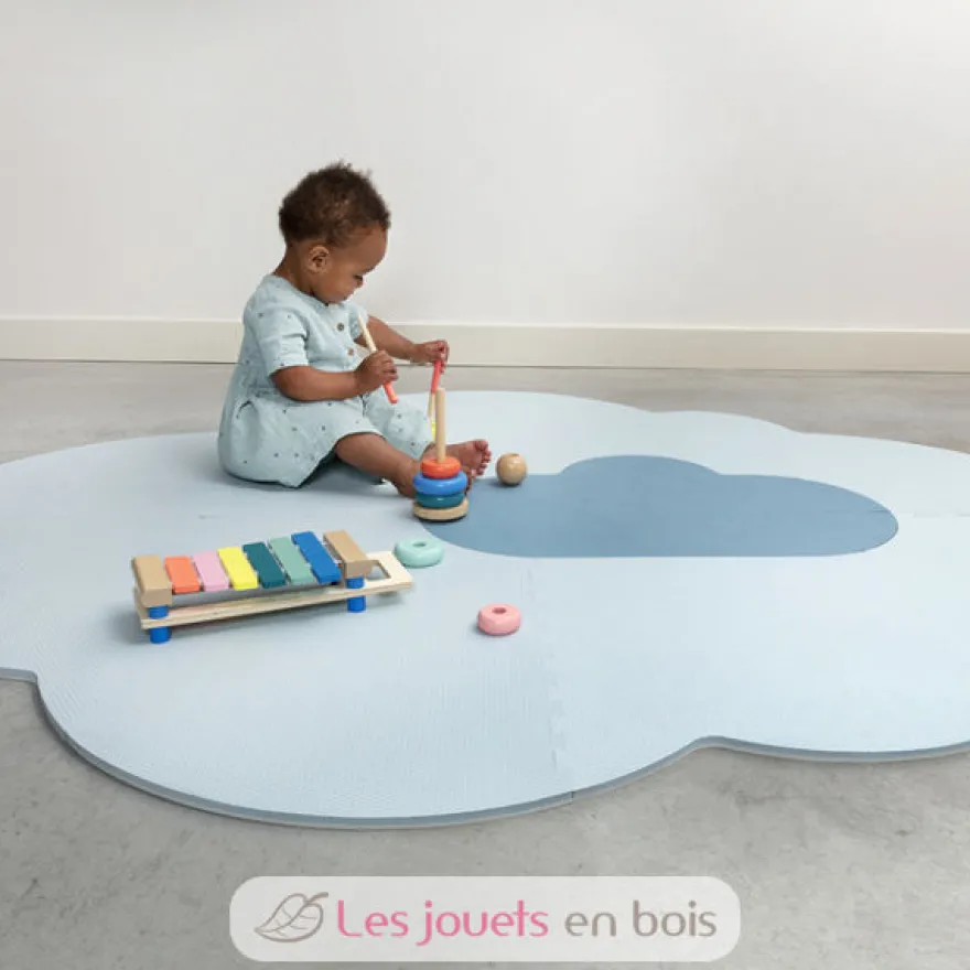Grand tapis de jeu Nuage bleu - Quut
