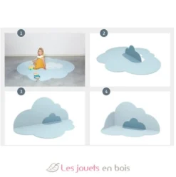 Grand tapis de jeu Nuage bleu - Quut