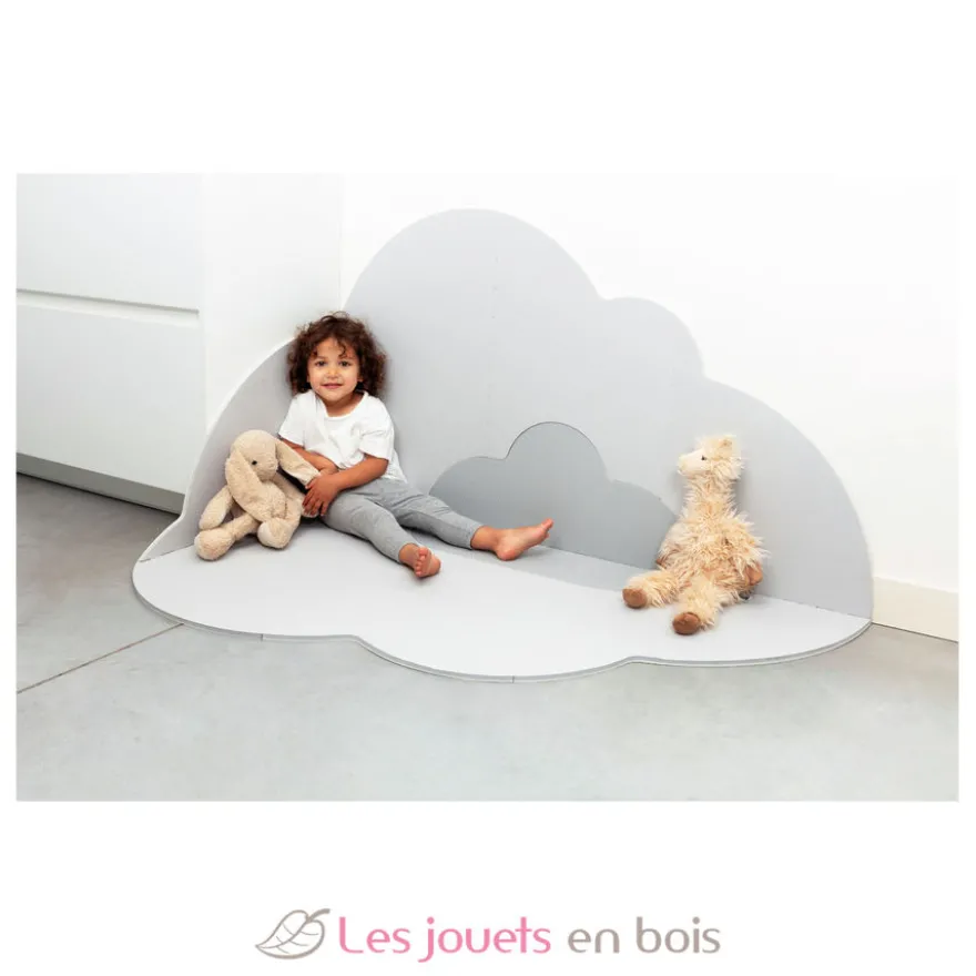 Grand tapis de jeu nuage gris perle - Quut