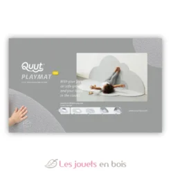 Grand tapis de jeu nuage gris perle - Quut