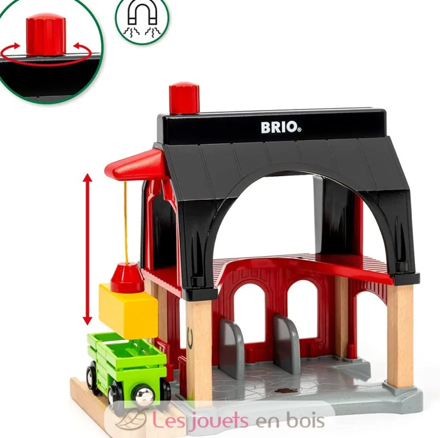 Grange des animaux rouge Brio