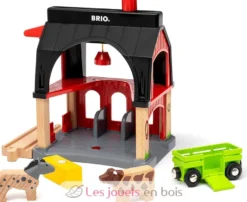 Grange des animaux rouge Brio