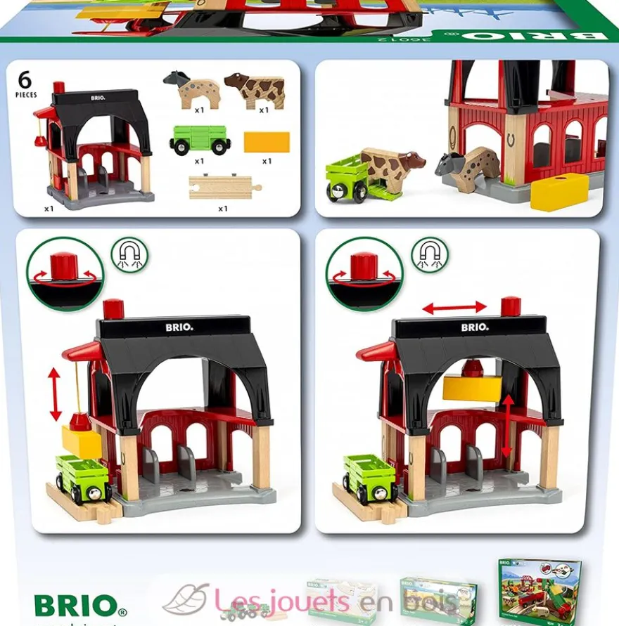 Grange des animaux rouge Brio
