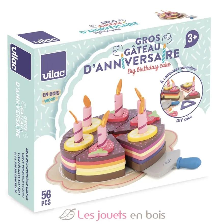 Gros gâteau d'anniversaire en bois - Vilac