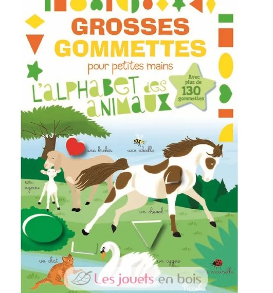 Grosses gommettes L'alphabet des animaux - Piccolia