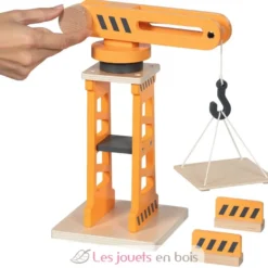 Grue pivotante en bois orange - Goki