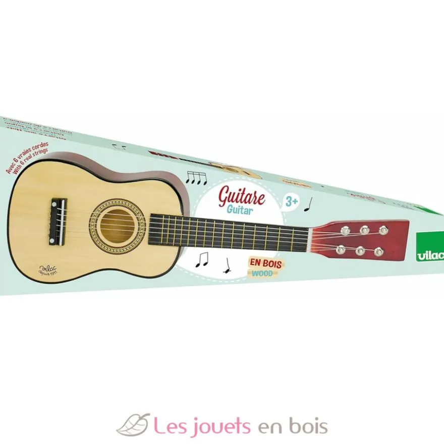 Guitare en bois naturel - Vilac