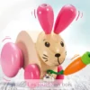 Hanna Hoppel lapin en bois massif à tirer - Selecta