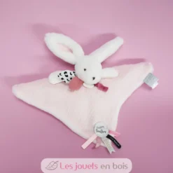 Happy Blush Doudou Pompon Rose - Doudou et Compagnie