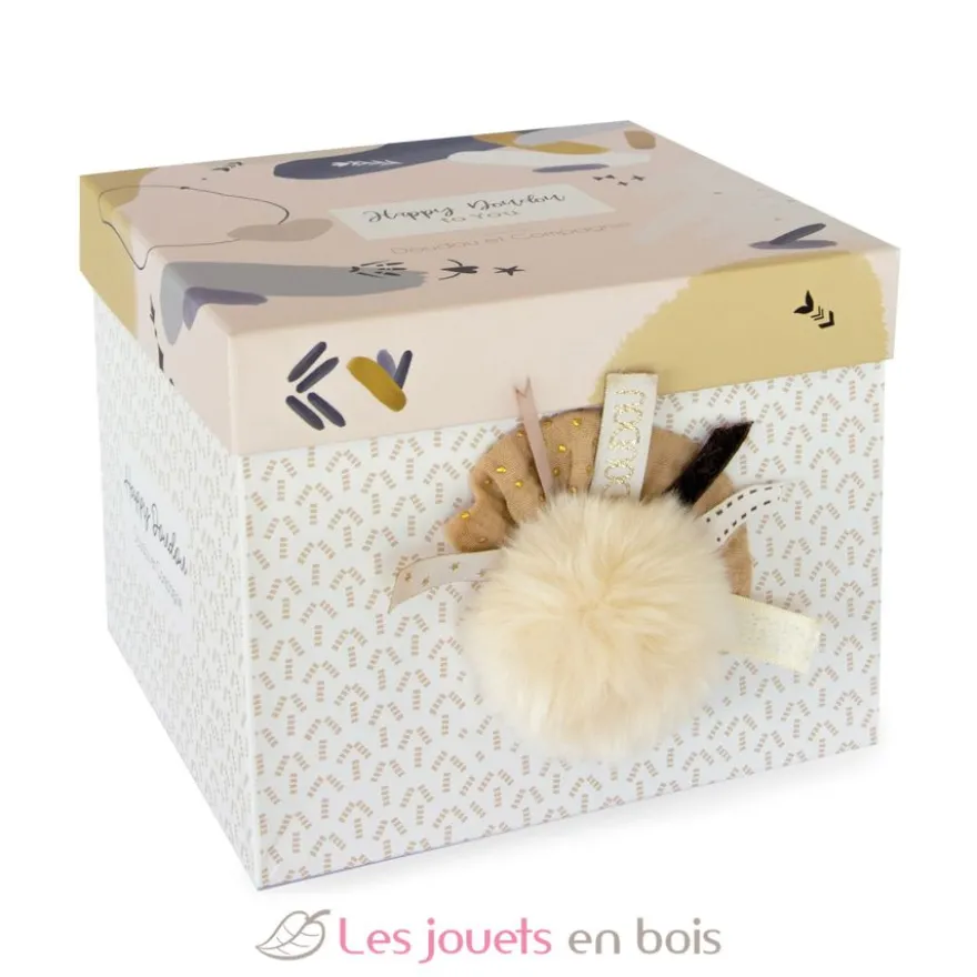 Happy Wild Lapin Pompon Naturel - Doudou et Compagnie