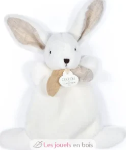 Happy Wild Mini Doudou Lapin beige 17 cm - Doudou et Compagnie