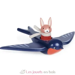 Hirondelle et son ami lapin en bois - Tender Leaf Toys