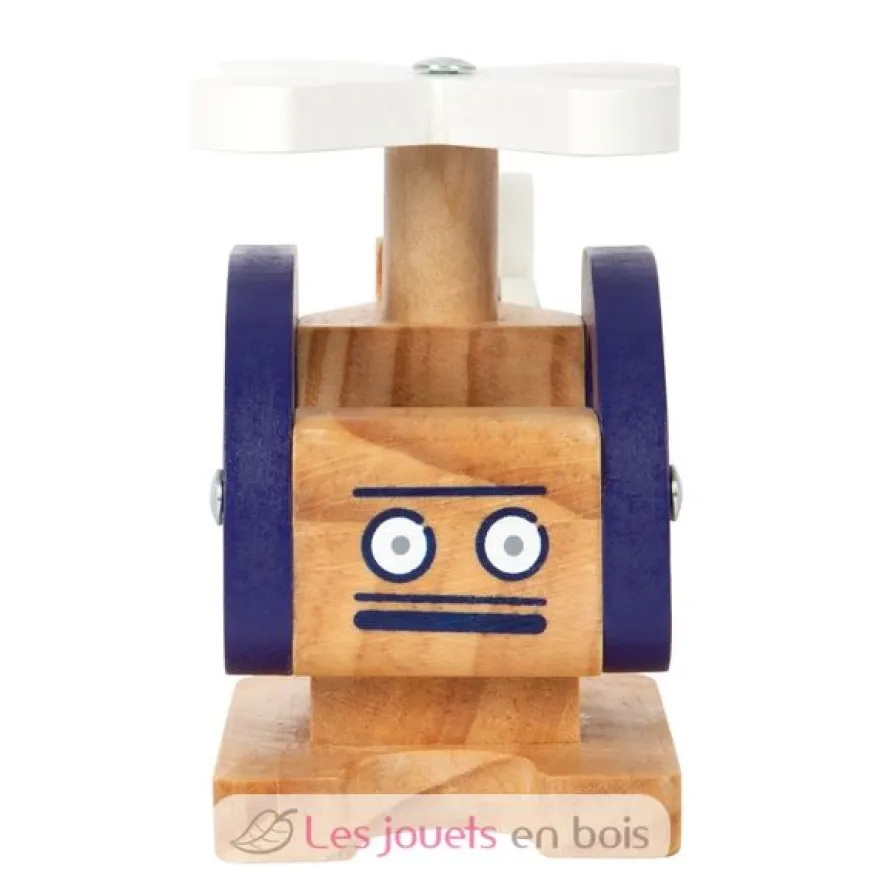 Hélicoptère en bois bleu - Small Foot Compagny