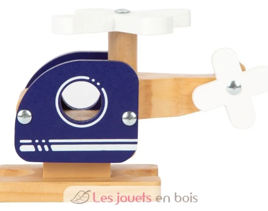 Hélicoptère en bois bleu - Small Foot Compagny