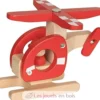 Hélicoptère en bois rouge - Goki