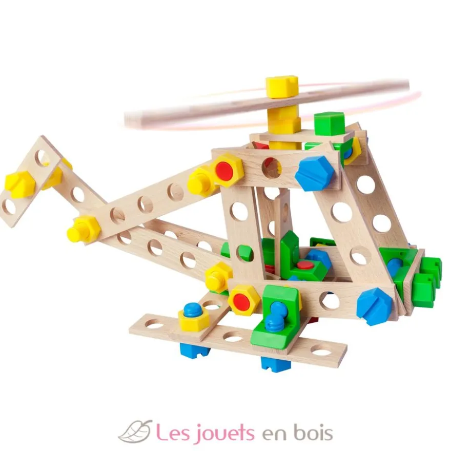 Hélicoptère - Jeu de construction en bois et plastique - Alexander Toys