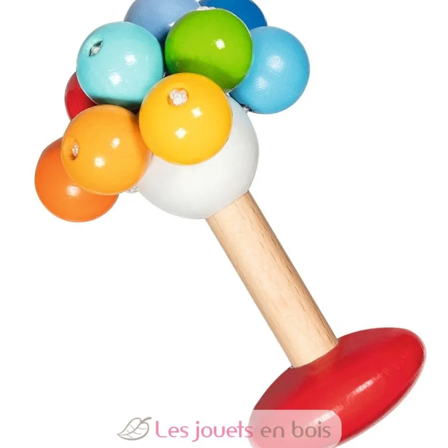 Hochet avec perles arc-en-ciel - Goki