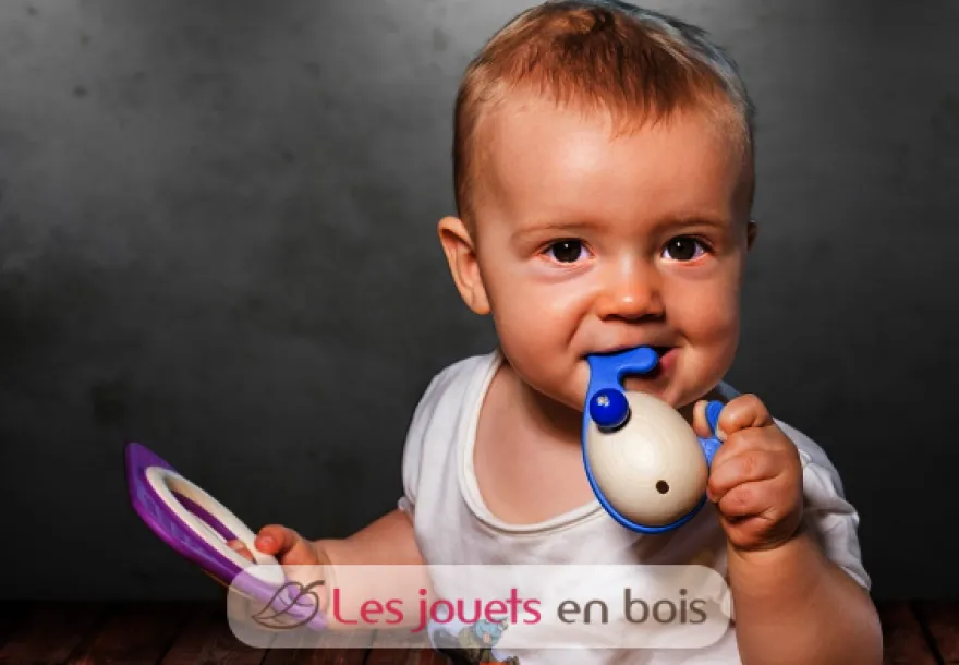 Hochet Baleine Jon0+ rose - Little Big Things
