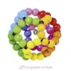 Hochet balle arc-en-ciel flexible - Goki
