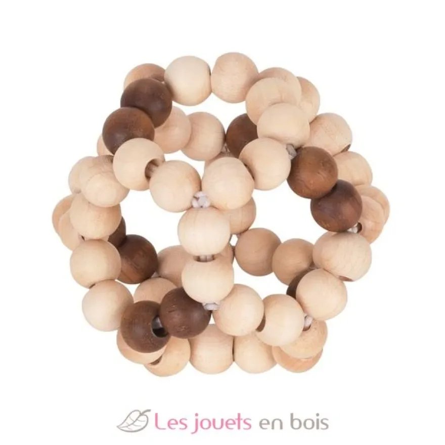 Hochet balle flexible en bois - Goki