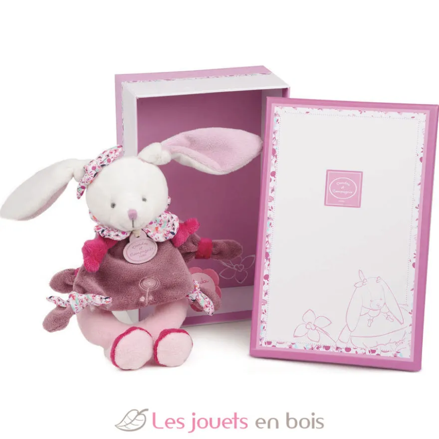 Hochet Cerise le lapin - Doudou et Compagnie