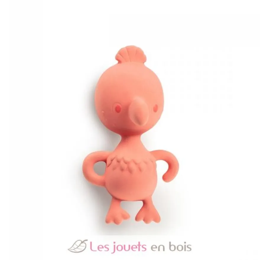 Hochet dentition Anaïs flamant rose - Lilliputiens
