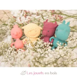 Hochet dentition Anaïs flamant rose - Lilliputiens