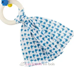 Hochet Doudou Bib0+ bleu - Little Big Things