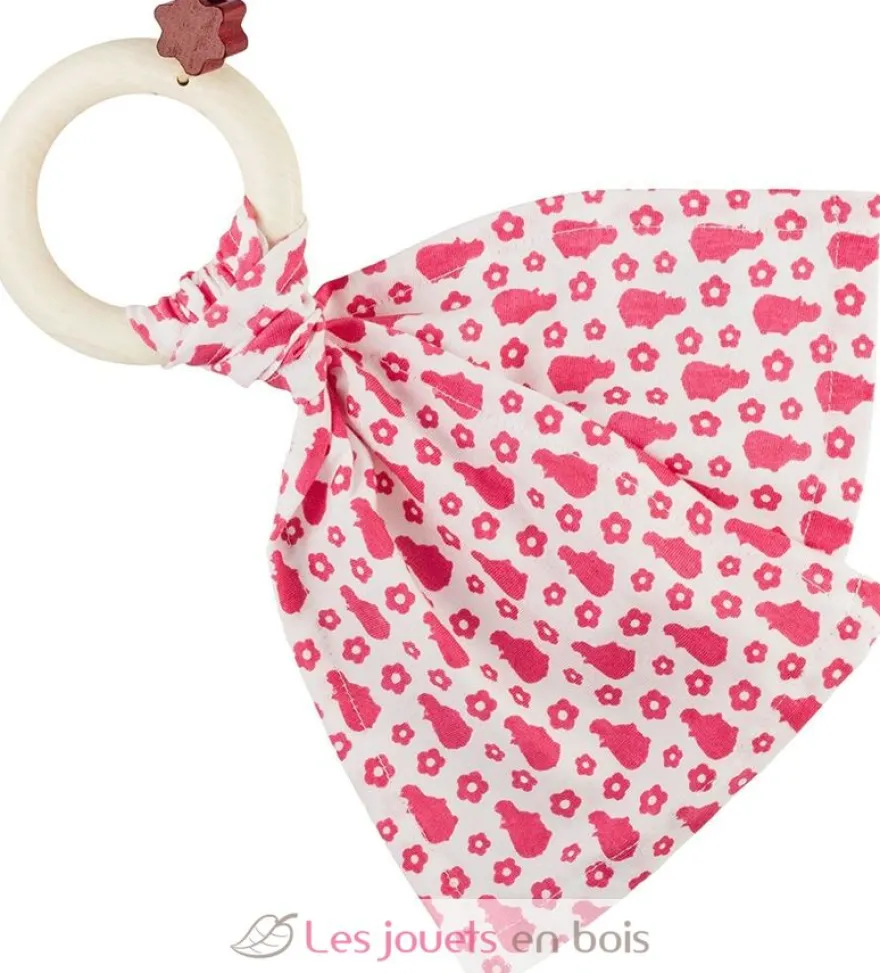 Hochet Doudou Bib0+ rose - Little Big Things