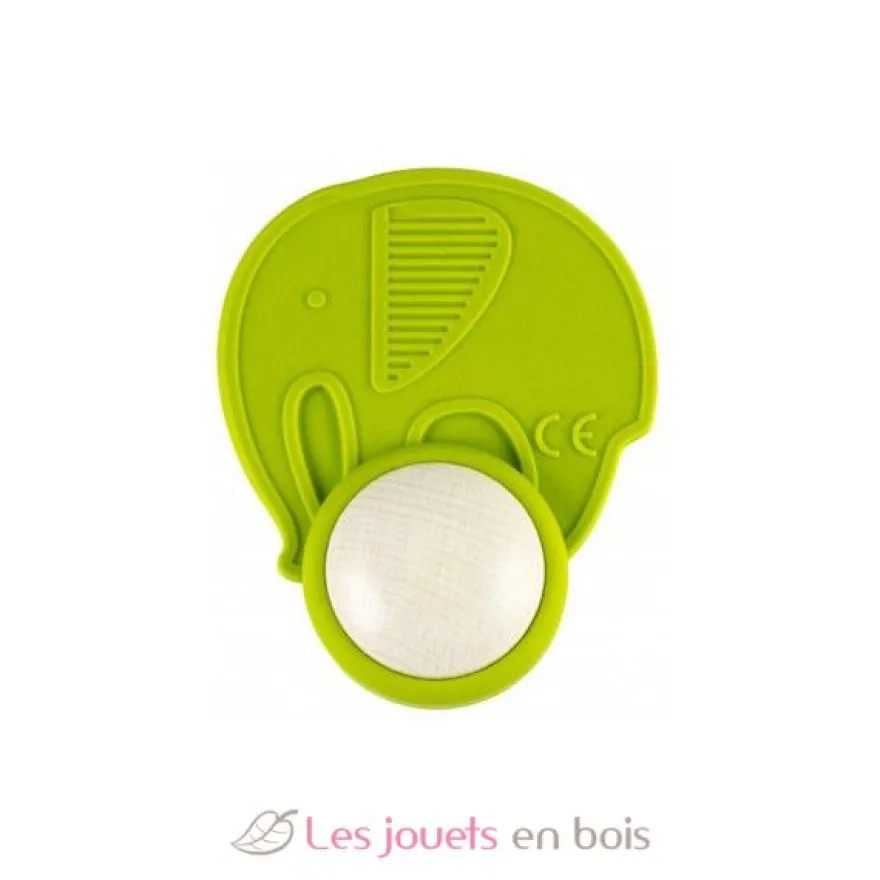Hochet Elephant - Frid0+ vert - Little Big Things