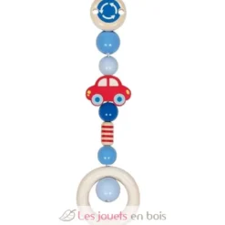 Hochet en bois avec clip Voiture - Goki