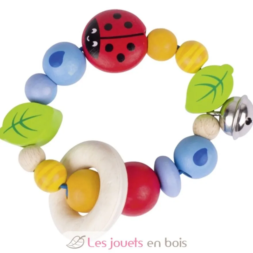 Hochet en bois coccinelle - Goki