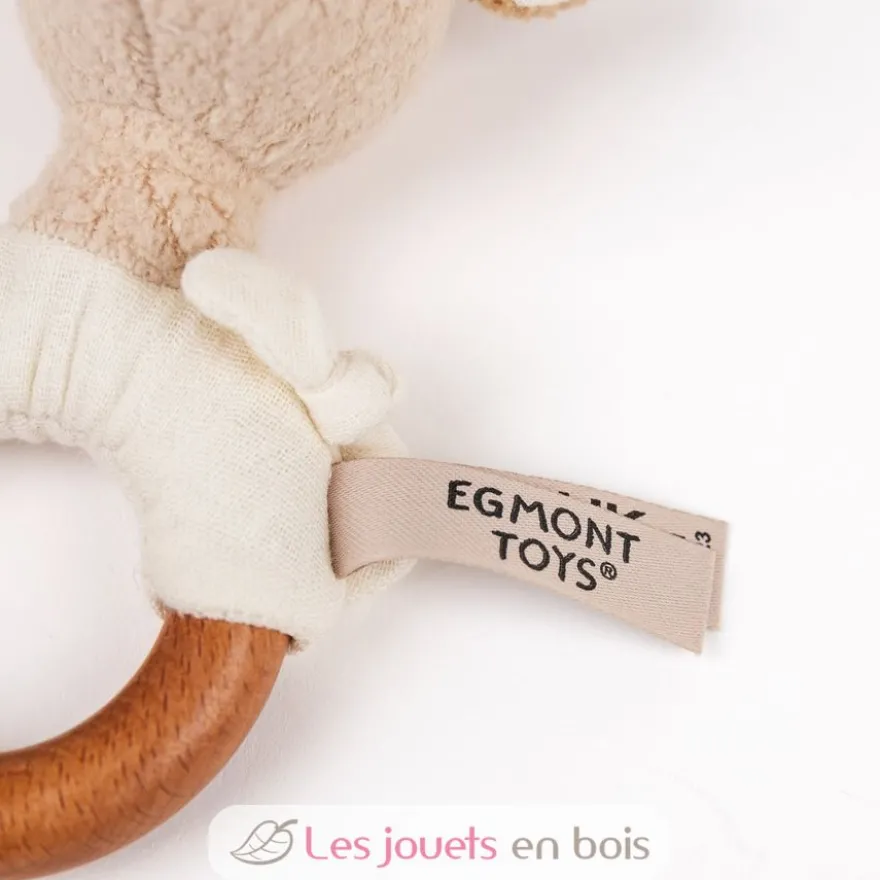 Hochet en bois et coton bio Léonie la girafe - Egmont Toys